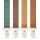 Stadela Baby Pacifier Clip Holder - Girl or Boy Unisex 4 Pack Gift Set - Boho Modern Neutral Solid Colors (Parker)