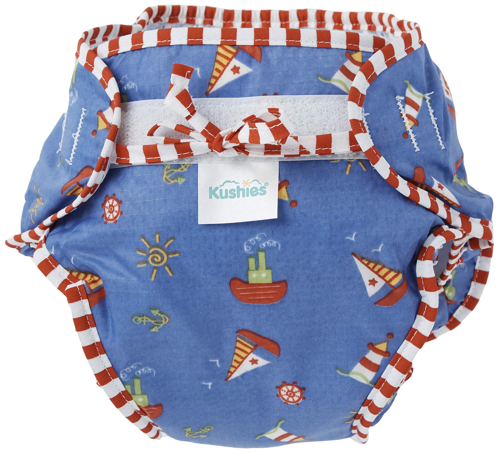 Kushies Swim Diaper, Sail Boats Print, Medium