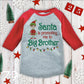 7 Ate 9 Apparel Kids Big Brother Christmas Raglan Shirt Red 18 Months