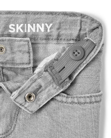 The Children'S Place Baby Boys And Toddler Stretch Skinny Jeans, Black Wash/Dove Gray Wash 2 Pack, 4T Us