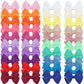 Cellelectin 40Pcs Hair Bow Clips 2Inch Mini Hair Clips For Baby Fine Hair 20 Colors In Pairs