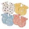 Grow By Gerber Baby Girls 4-Pack Mittens, Orange/Yellow/Green/Ivory, Newborn