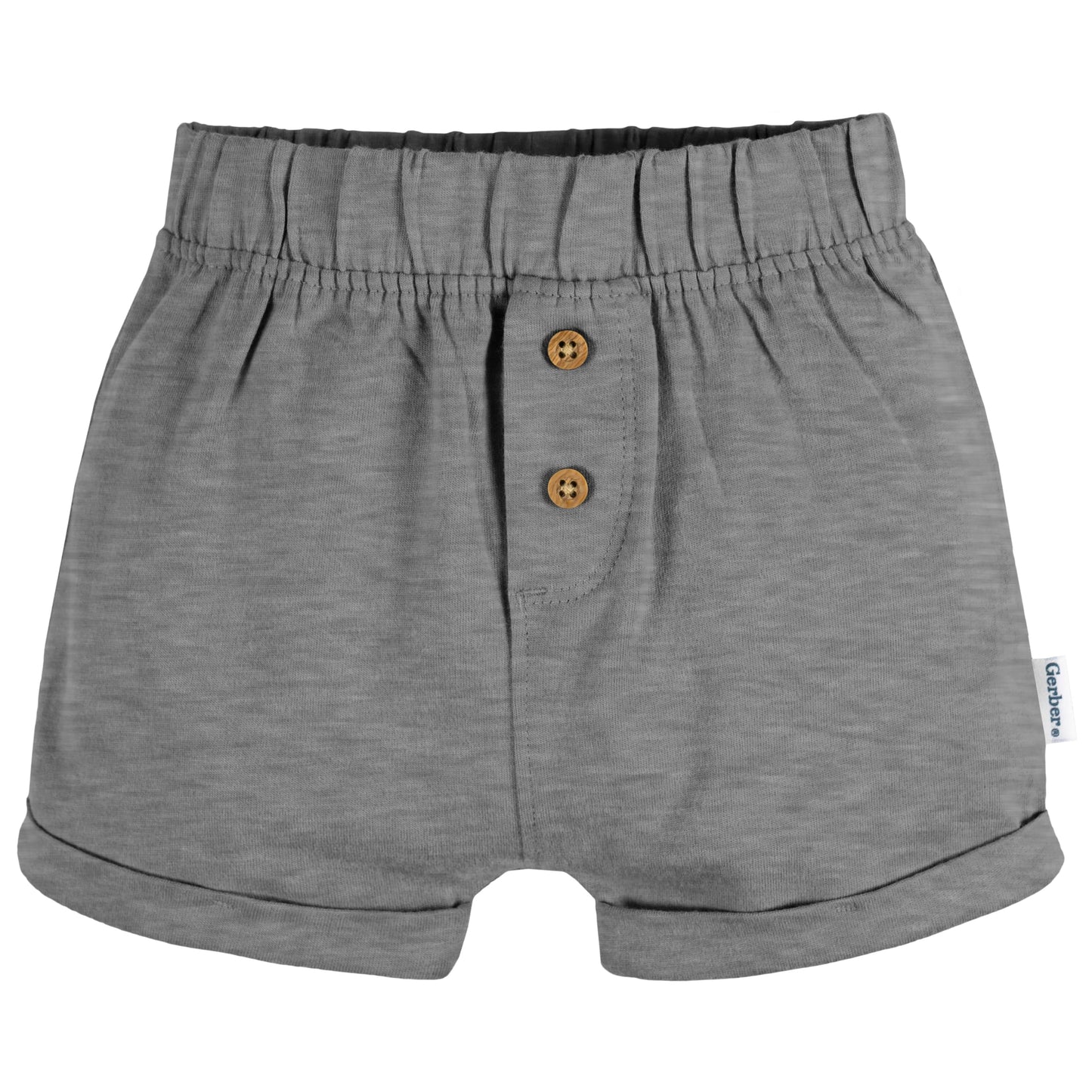 Gerber Baby 3-Pack Knit Shorts, Black