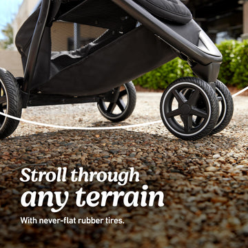 Graco Outpace Lx All-Terrain 3-Wheel Baby Stroller, Cohen     Compatible For Travel System, Easy One-Hand Fold, In-Seat Suspensi