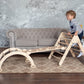 Woodandhearts 3 In 1 Triangle Set, Montessori Baby Climbing Set - Triangle Gym - Toddler Jungle Gym - Climbing Toys For Toddlers