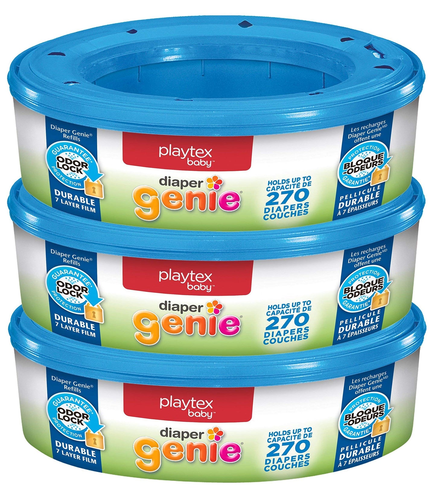 Diaper Genie Bags Refills 270 Count (Pack of 3) with Max Odor Lock  Holds Up to 810 Newborn Diapers