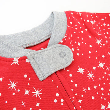 Honestbaby Sleep And Play Footed Holiday Pajamas One-Piece Sleeper Zip-Front Organic Cotton Pjs Baby Boys, Girls, Unisex, Twinkl