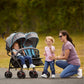 Dream On Me Volgo Twin Umbrella Stroller In Blue, Lightweight Double Stroller For Infant & Toddler, Compact Easy Fold, Large Sto