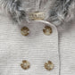 Hope & Henry Layette Grey Baby Sweater With Faux Fur Hood