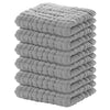 Yoofoss Muslin Baby Washcloths 100% Cotton Face Towels 6 Pack Wash Cloths For Baby 12X12In Soft And Absorbent Baby Wipes (Grey)