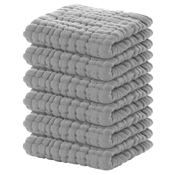 Yoofoss Muslin Baby Washcloths 100% Cotton Face Towels 6 Pack Wash Cloths For Baby 12X12In Soft And Absorbent Baby Wipes (Grey)