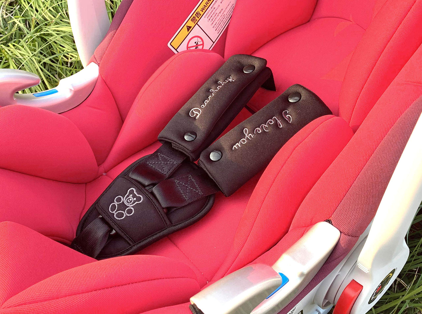 Easicozi Shoulder Crotch Pad Set Compatible With Infant Seat Stroller High Chair, Harness & Strap Comfort Cushion (Small Size)