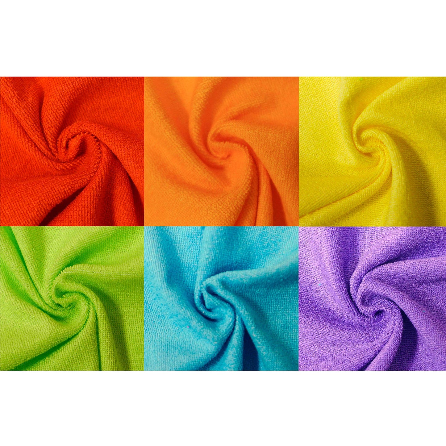 Neat Solutions Solid Knit Terry Washcloth Set, Multi-Color, 12-Count