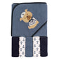 Luvable Friends Unisex Baby Hooded Towel With Five Washcloths, Dog, One Size