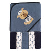 Luvable Friends Unisex Baby Hooded Towel With Five Washcloths, Dog, One Size