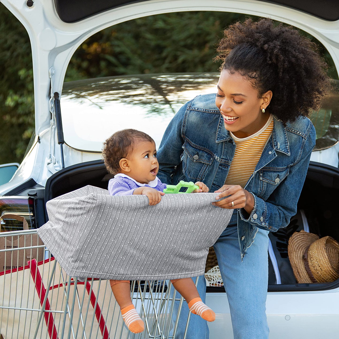Munchkin Brica Xtraguard 5-In-1 Car Seat And Nursing Cover, Grey
