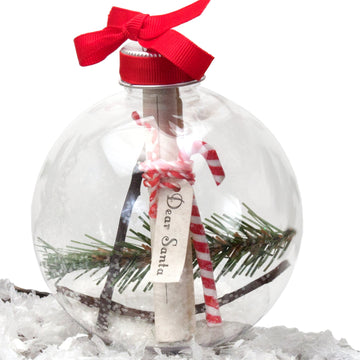 Child To Cherish Santa Handprint Message Shatterproof Christmas Ornament