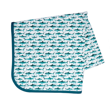Bapronbaby Shark Attack Splash Mat - Waterproof Catch-All For Under High Chairs, Floors, Tables, Playtime Or Arts & Crafts - Mac