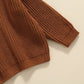 Infant Toddler Baby Girl Boy Knit Sweater Pullover Sweatshirt Long Sleeve Shirt Tops Knitted Fall Winter Clothes (Brown, 3-6 Mon