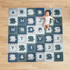 CHILDLIKE BEHAVIOR Baby Play Mat - 72x72-Inch Soft Foam Interlocking Tiles with ABC and Numbers - Educational Activity Mat for C