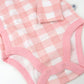 Honestbaby 3-Pack Organic Cotton Long Sleeve Side-Snap Kimono Onesies Bodysuits, Strawberry Pink Floral, 6-9 Months