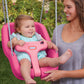 Little Tikes Snug 'N Secure Pink Swing With Adjustable Straps, 2-In-1 For Baby And Toddlers Ages 9 Months - 4 Years,16'D X 16.3