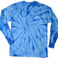 Colortone Tie Dye L/S 3X Spider Baby Blue