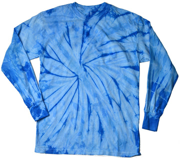 Colortone Tie Dye L/S 3X Spider Baby Blue