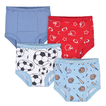 Gerber Baby Boys Infant Toddler 4 Pack Potty Training Pants Underwear Sports Red And Blue 2T