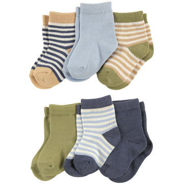 Touched By Nature Baby Boys 68669_Boystripes_0-6M Casual Socks, Boy Stripes, 0-6 Months Us