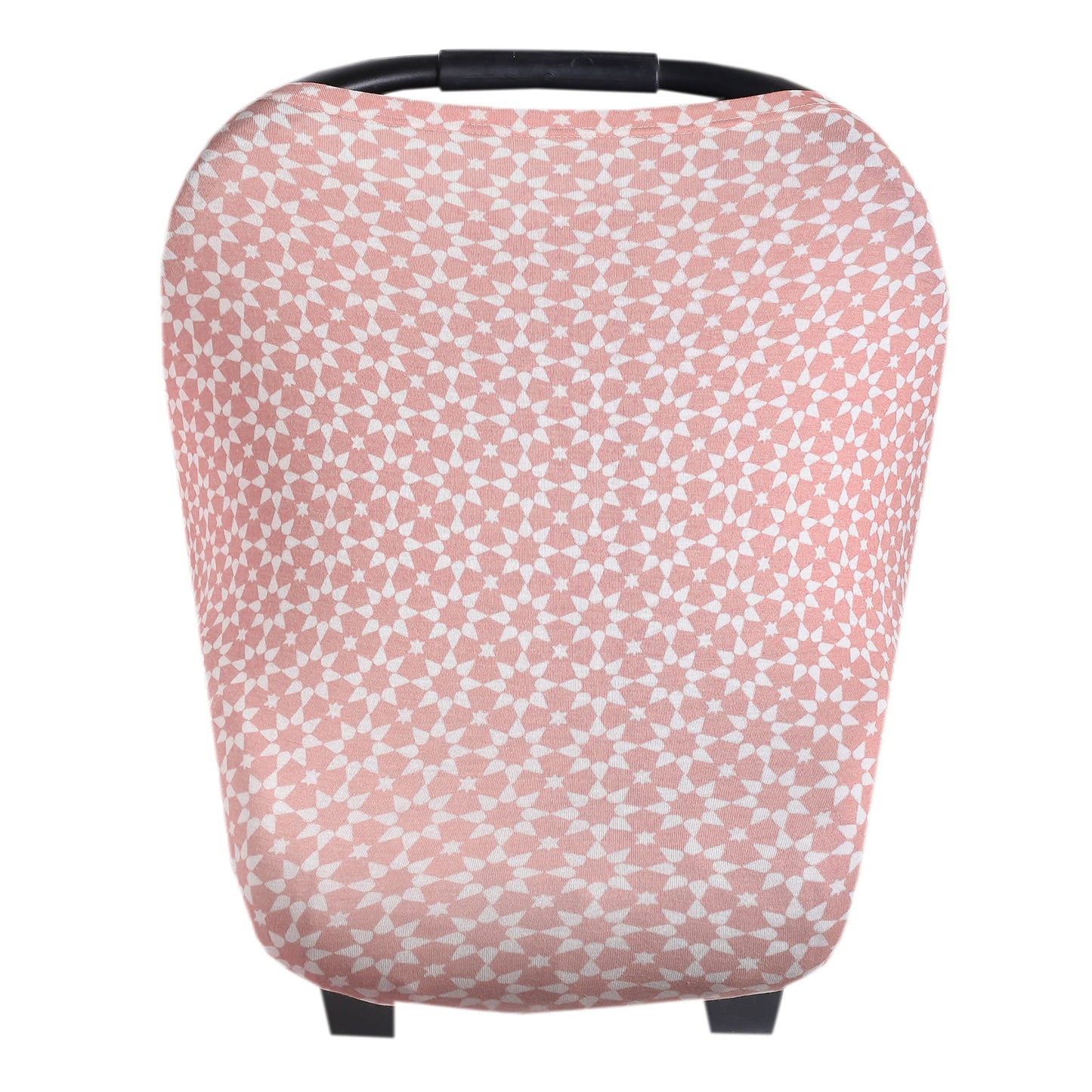 Baby Car Seat Cover Canopy And Nursing Cover Multi-Use Stretchy 5 In 1 Gift'Star' By Copper Pearl