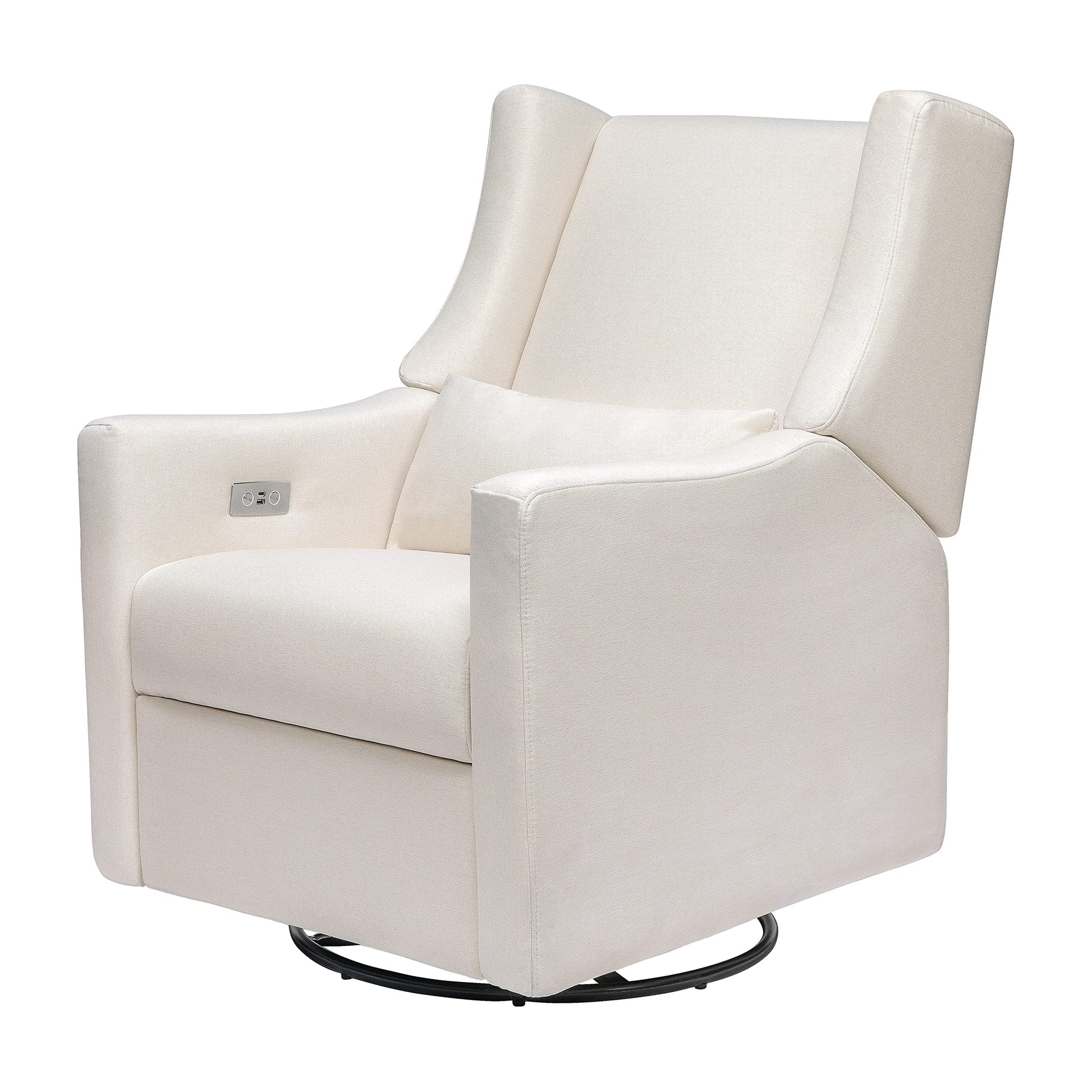 Babyletto Kiwi Electronic Power Recliner And Swivel Glider With Usb Port In Performance Cream Eco-Weave, Water Repellent & Stain