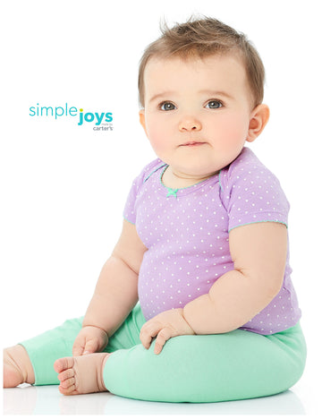 Simple Joys By Carter'S Baby Girls' 4-Pack Pant, Mint Green/Pink/Grey, Newborn