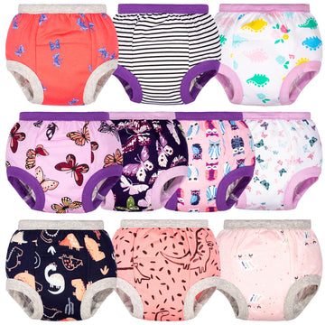 BIG ELEPHANT Baby Girls Training Underwear, Toddler Cotton Potty Training Pants Soft Absorbent, 2T