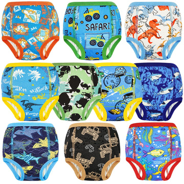 Moomoo Baby Training Underwear 10 Packs Absorbent Potty Training Pants For Boys And Girls Cotton Pee Pants 9T