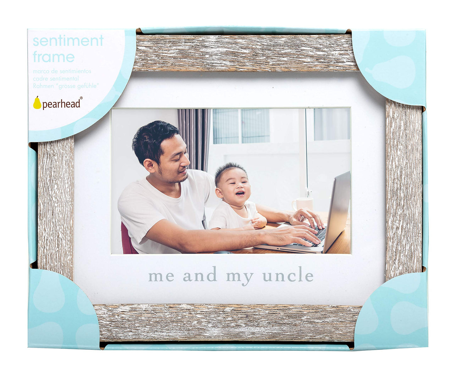 Pearhead Me And My Uncle Rustic Photo Frame, Niece Or Nephew Family Picture Frame
