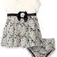 Bonnie Baby Baby Short Sleeved Knit Dress Set, Black/White, 24 Months