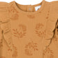 Gerber Baby Girls' Ruffle-Edge Romper, Flower Stamp, 0-3 Months