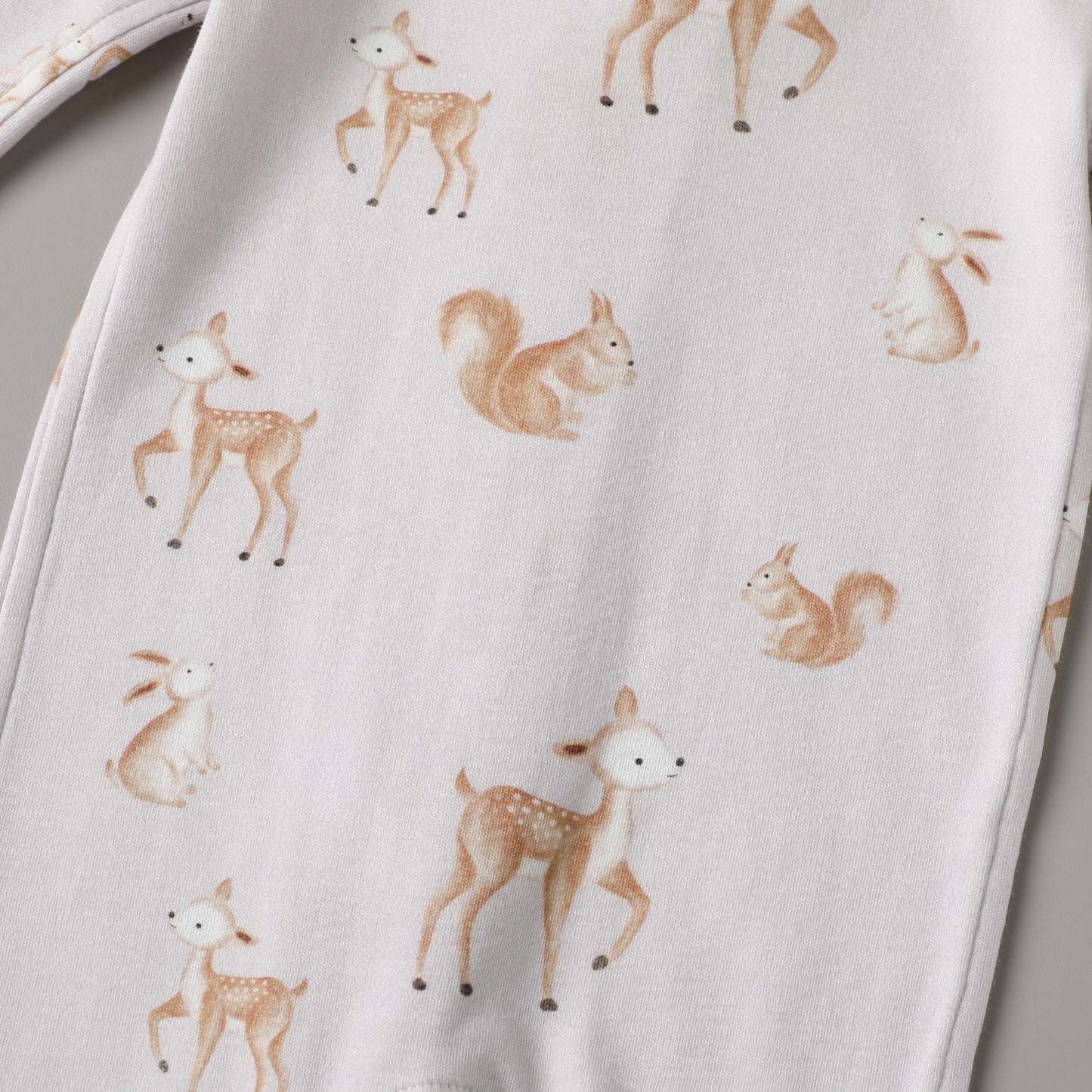 Owlivia Organic Cotton Baby Boy Girl Zip Up Sleep N Play, Footless, Long Sleeve(0-3 Months, Pink Deer)