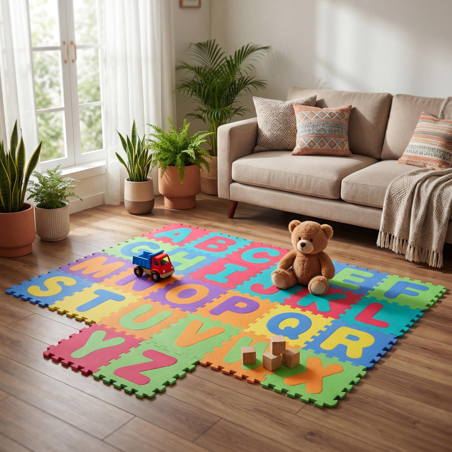 A Baby Cherry  26 Pcs Puzzle Play Mat, Playmat For Babies 03 Years, Baby Mats For Floor, Baby Playing Mat, Alphabet Eva Foam I