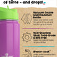 Kids Water Bottle - 12Oz Purple  Leak Proof With Straw & Handle  24 Hours Cold  Insulated, Double Wall Stainless Steel  Easy Sip