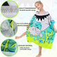 Athaelay Soft Microfiber Swim Cover-Ups For 3 To 10 Years Old Kids Hooded Bath Beach Poncho Towels With Carrying Bag (Big Shark,