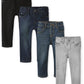 The Childrens Place Baby Boys and Toddler Stretch Skinny Jeans, 4 Pack Pants, Stone Wash/Tide Pool/Dove Grey/Black Wash 4-Pack,
