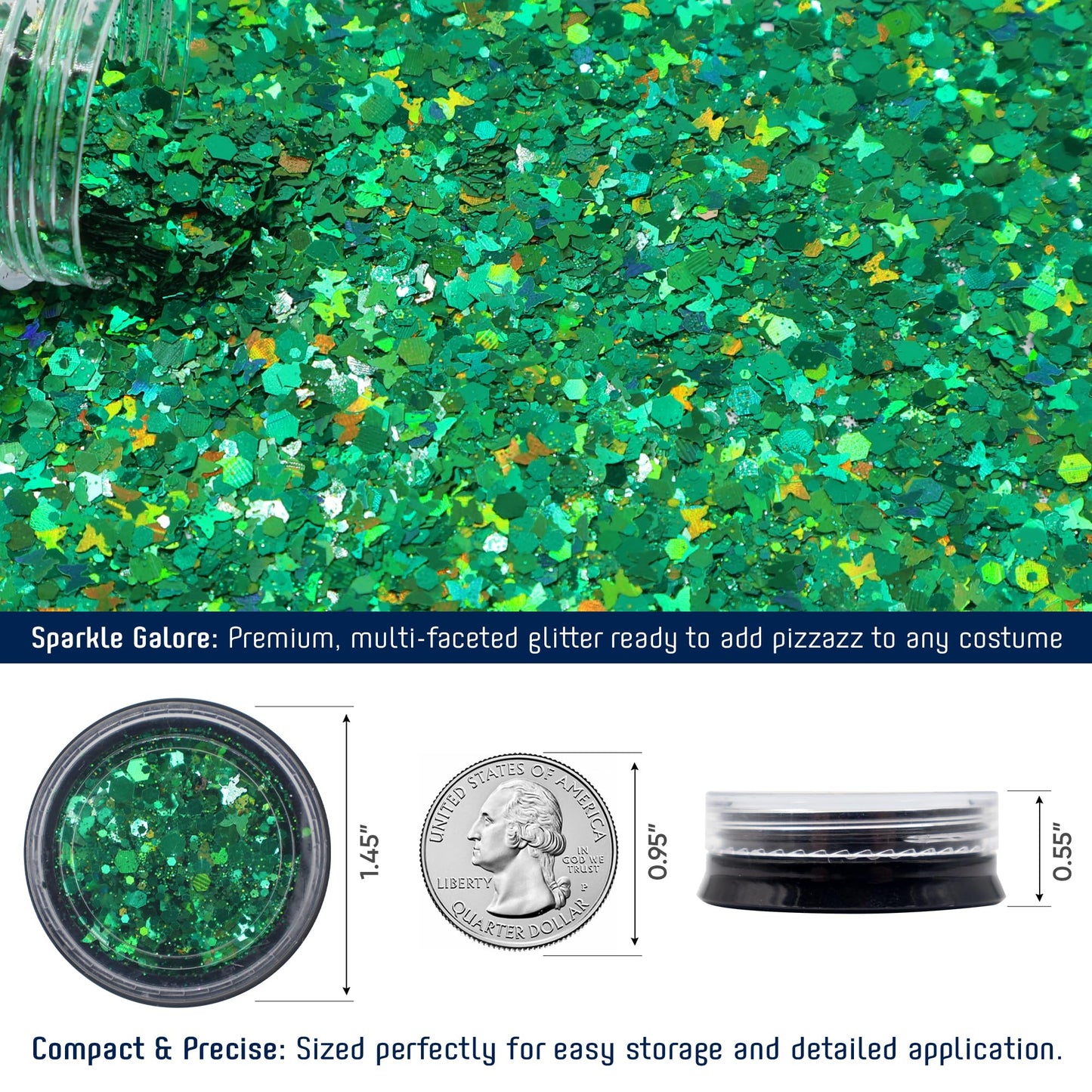 Funcredible Green Alien Headbands And Glitter - Martian Alien Antenna Headbands - Sparkly Alien Costume Accessories - Alien Hall