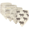Hudson Baby Unisex Baby Cotton Bandana Bibs, Sheep, One Size