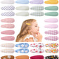 Doboi 40Pcs Toddler Hair Clips Hair Barrettes Baby Girl Hair Bows Clips Floral Print Non Slip Snap Hairpins Flower Clips For Hai