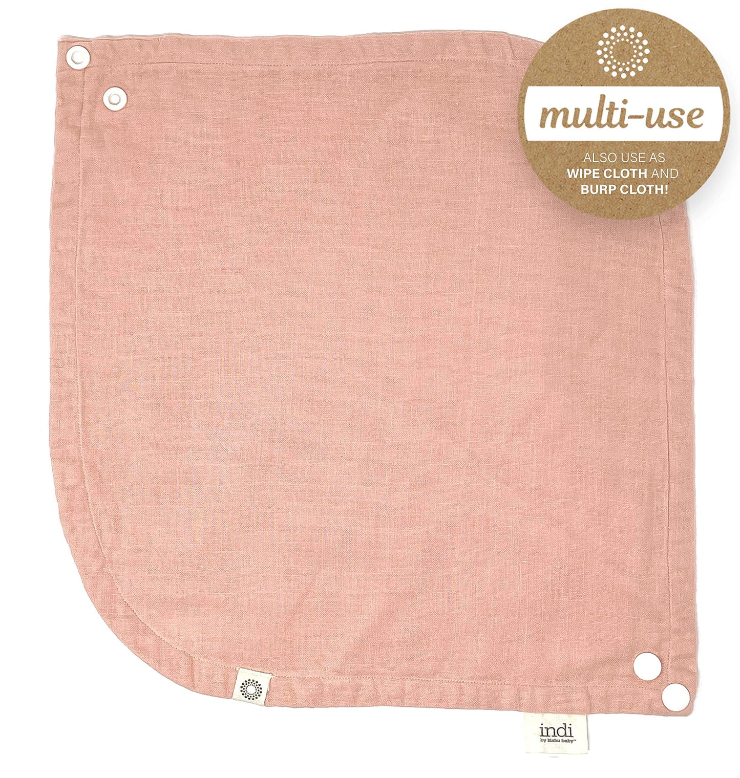 Kishu Baby Indi Infinity Scarf Bib - Fairtrade Gots Organic Muslin Drool Bib W/Snap