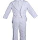 Baby Boys Formal White Poly Cotton 5 Piece Classic Tux Set With Tail - 6M