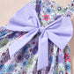 Baby Girl Dress Newborn Boho Summer Dress Halter Short Sleeve Floral Dresses Purple Baby Outfit Set Infant Clothes For Girls 0-3