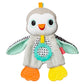 Infantino Cuddly Teether, Penguin Character, 3 Textured Teething Places to Soothe Sore Gums, BPA-Free Silicone, Soft Fabric Text